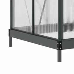 Outsunny 6 X 4ft Large Aluminium Polycarbonate Walk-In Greenhouse With Slide Door - Clear - 845-057GY -OUTSUNNY Sales Shop o u outsunny 845 057gy frame