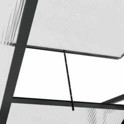 Outsunny 6 X 4ft Large Aluminium Polycarbonate Walk-In Greenhouse With Slide Door - Clear - 845-057GY -OUTSUNNY Sales Shop o u outsunny 845 057gy vent