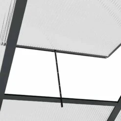 Outsunny 6 X 6ft Aluminium Large Walk-In Poly Greenhouse With Slide Door - Grey & Clear - 845-058GY 17 Outsunny 6 X 6ft Aluminium Large Walk-In Poly Greenhouse With Slide Door - Grey & Clear - 845-058GY -OUTSUNNY Sales Shop o u outsunny 845 058gy vent