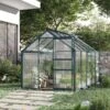 Outsunny 10ft X 6ft Aluminium Frame Walk-in Greenhouse With Roof Vent - Dark Green - 845-059V01 -OUTSUNNY Sales Shop o u outsunny 845 059v01