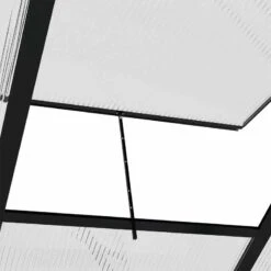 Outsunny 6 X 10ft Aluminium Large Walk-In Poly Greenhouse With Slide Door - Grey & Clear - 845-059V01GY -OUTSUNNY Sales Shop o u outsunny 845 059v01gy vent