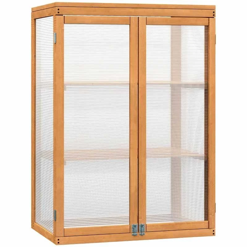 Outsunny 3-Tier Mini Wooden Greenhouse Cold Frame 76L X 47W X 110Hcm - Fir Wood - 845-135 3 Outsunny 3-Tier Mini Wooden Greenhouse Cold Frame 76L X 47W X 110Hcm - Fir Wood - 845-135 - Image 3
