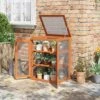 Outsunny 3-Tier Mini Wooden Greenhouse Cold Frame 58L X 44W X 78Hcm - Fir Wood - 845-136 -OUTSUNNY Sales Shop o u outsunny 845 136