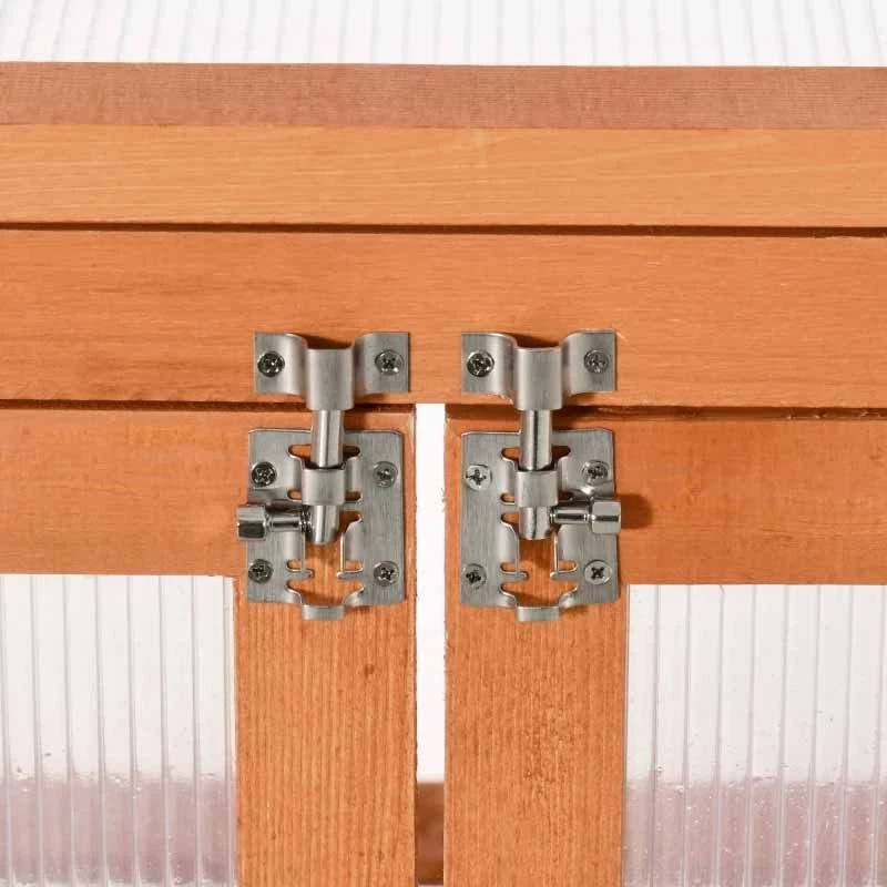 Outsunny 3-Tier Mini Wooden Greenhouse Cold Frame 58L X 44W X 78Hcm - Fir Wood - 845-136 8 Outsunny 3-Tier Mini Wooden Greenhouse Cold Frame 58L X 44W X 78Hcm - Fir Wood - 845-136 - Image 8