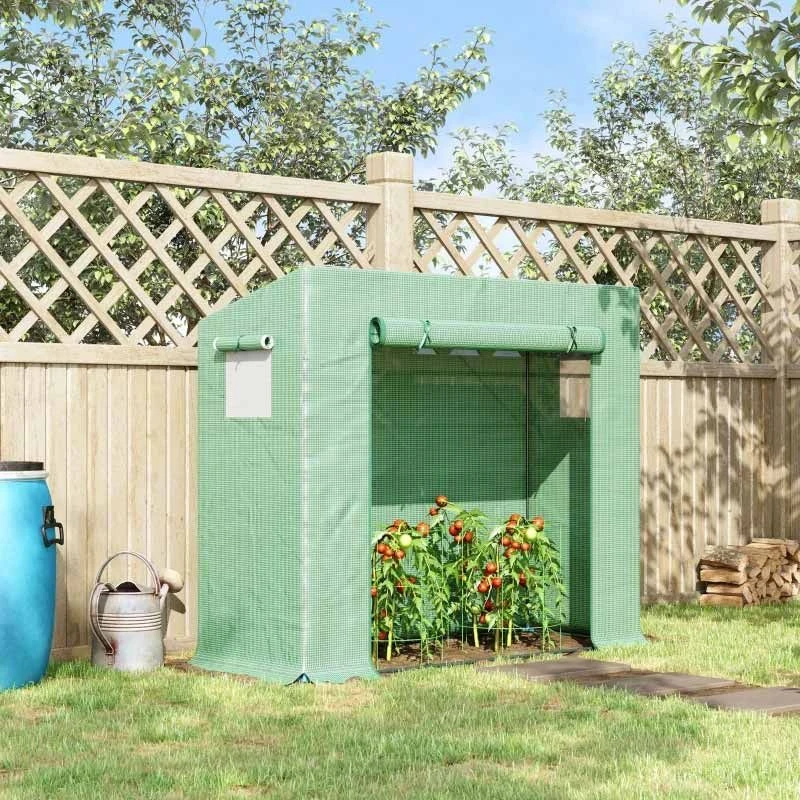 Outsunny Walk-In Polytunnel Greenhouse With Reinforced Top Cover 1.98x0.77x1.49m - Green - 845-144V01 10 Outsunny Walk-In Polytunnel Greenhouse With Reinforced Top Cover 1.98x0.77x1.49m - Green - 845-144V01 - Image 10
