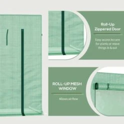 Outsunny Walk-In Polytunnel Greenhouse With Reinforced Top Cover 1.98x0.77x1.49m - Green - 845-144V01 14 Outsunny Walk-In Polytunnel Greenhouse With Reinforced Top Cover 1.98x0.77x1.49m - Green - 845-144V01 -OUTSUNNY Sales Shop o u outsunny 845 144v01 rollup