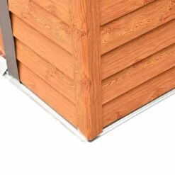 Outsunny 4.9 X 6.3ft Galvanized Steel Garden Shed - Brown - 845-171 -OUTSUNNY Sales Shop o u outsunny 845 171 foundation
