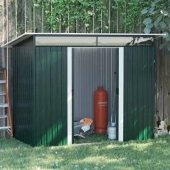 Outsunny 8.5 X 4ft Tilted Roofed Metal Storage Garden Shed With Lightsky Panels - Green - 845-173V01GN -OUTSUNNY Sales Shop o u outsunny 845 173v01gn outdoor