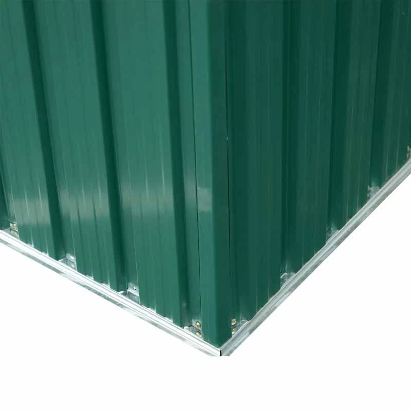 Outsunny 8.5 X 6ft Tilted Roofed Metal Storage Garden Shed With Lightsky Panels - Green - 845-174V01GN 9 Outsunny 8.5 X 6ft Tilted Roofed Metal Storage Garden Shed With Lightsky Panels - Green - 845-174V01GN - Image 9