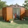 Outsunny 6.3 X 9.1ft Slatted Steel Wood Effect Garden Shed - Brown - 845-179V01 -OUTSUNNY Sales Shop o u outsunny 845 179v01