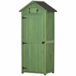 Outsunny Garden Storage Shed / Tool House With 3 Shelves 77x54x179cm - Green - 845-209V01GN -OUTSUNNY Sales Shop o u outsunny 845 209v01gn full2