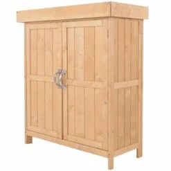 Outsunny 1.4 X 2.4ft Mini Garden Storage Cabinet With Asphalt Roof - Brown - 845-212 -OUTSUNNY Sales Shop o u outsunny 845 212 full