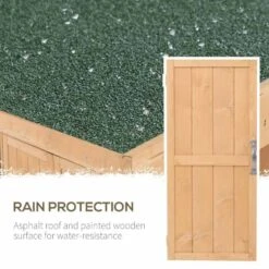 Outsunny 1.4 X 2.4ft Mini Garden Storage Cabinet With Asphalt Roof - Brown - 845-212 -OUTSUNNY Sales Shop o u outsunny 845 212 roof