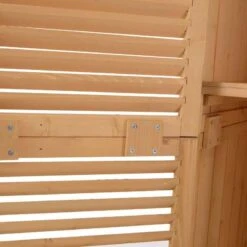 Outsunny 87 X 47 X 160cm Garden Wooden Storage Shed With Asphalt Roof & 2 Large Doors - Natural - 845-215BN -OUTSUNNY Sales Shop o u outsunny 845 215bn door