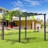 Outsunny 3 X 3m Metal Pergola Gazebo Grape Trellis For Climbing Plants - Black - 845-231