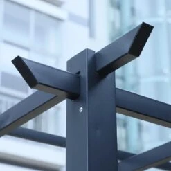 Outsunny 3 X 3m Metal Pergola Gazebo Grape Trellis For Climbing Plants - Black - 845-231 -OUTSUNNY Sales Shop o u outsunny 845 231 frame2