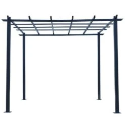 Outsunny 3 X 3m Metal Pergola Gazebo Grape Trellis For Climbing Plants - Black - 845-231 -OUTSUNNY Sales Shop o u outsunny 845 231 frame4