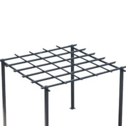Outsunny 3 X 3m Metal Pergola Gazebo Grape Trellis For Climbing Plants - Black - 845-231 -OUTSUNNY Sales Shop o u outsunny 845 231 full2