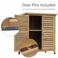 Outsunny 1.5 X 2.8ft Fir Wood Slatted Door Garden Storage Cabinet - Brown - 845-248 -OUTSUNNY Sales Shop o u outsunny 845 248 pins