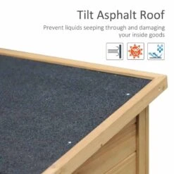 Outsunny 1.5 X 2.8ft Fir Wood Slatted Door Garden Storage Cabinet - Brown - 845-248 -OUTSUNNY Sales Shop o u outsunny 845 248 roof