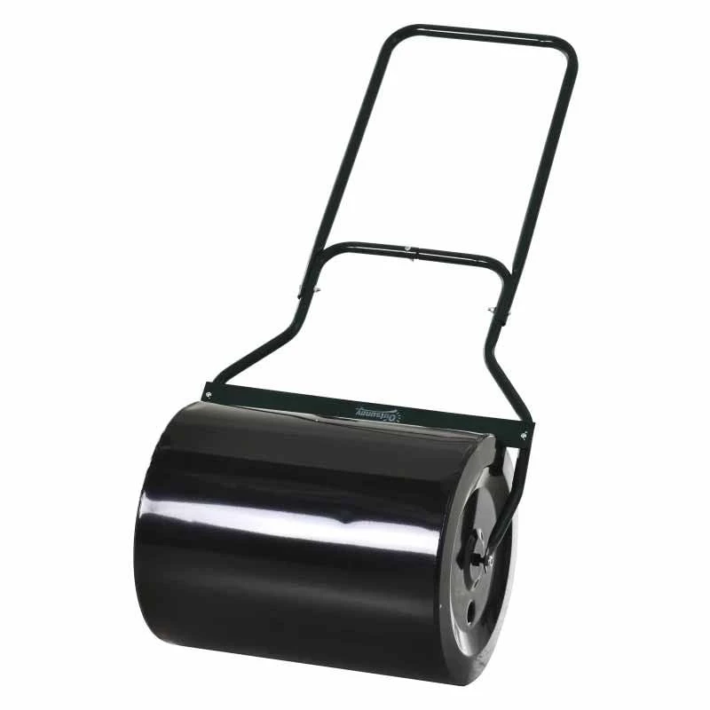 Outsunny Garden Sand / Water Filled Push / Pull Lawn Roller 60L - Black - 845-272 3 Outsunny Garden Sand / Water Filled Push / Pull Lawn Roller 60L - Black - 845-272 - Image 3