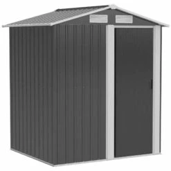 Outsunny Outdoor Storage Shed With Sliding Door 152 X 132 X 188cm - Grey - 845-291V01 -OUTSUNNY Sales Shop o u outsunny 845 291v01 full