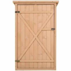 Outsunny 1.8 X 2.4ft Small Fir Wood Garden Storage Shed - Brown - 845-292 19 Outsunny 1.8 X 2.4ft Small Fir Wood Garden Storage Shed - Brown - 845-292 -OUTSUNNY Sales Shop o u outsunny 845 292 full2