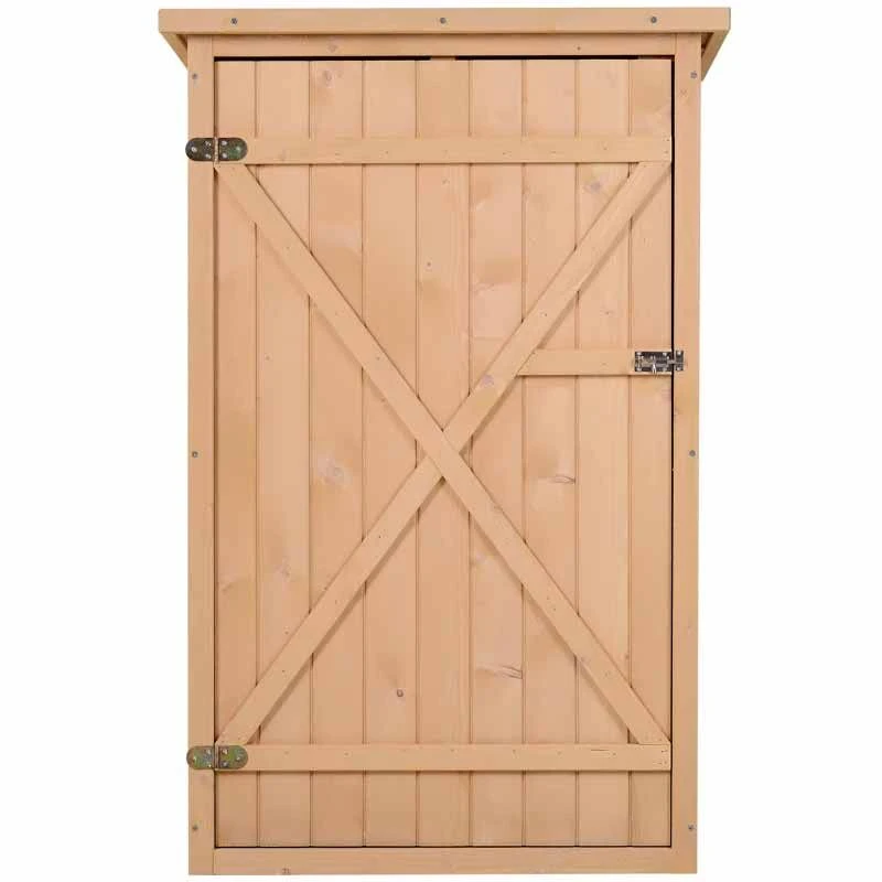 Outsunny 1.8 X 2.4ft Small Fir Wood Garden Storage Shed - Brown - 845-292 10 Outsunny 1.8 X 2.4ft Small Fir Wood Garden Storage Shed - Brown - 845-292 - Image 10