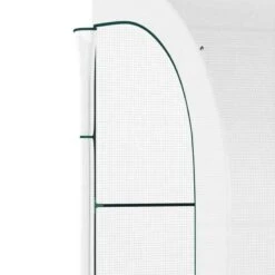 Outsunny Walk-In Greenhouse With 3-Tier Shelves & Zippered Doors - White - 845-302V01 -OUTSUNNY Sales Shop o u outsunny 845 302v01 zipper