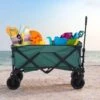 Outsunny Garden Trolley With Telescopic Handle - Green - 845-311GN -OUTSUNNY Sales Shop o u outsunny 845 311gn