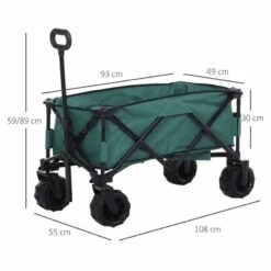 Outsunny Garden Trolley With Telescopic Handle - Green - 845-311GN -OUTSUNNY Sales Shop o u outsunny 845 311gn 2