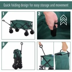 Outsunny Garden Trolley With Telescopic Handle - Green - 845-311GN -OUTSUNNY Sales Shop o u outsunny 845 311gn 4