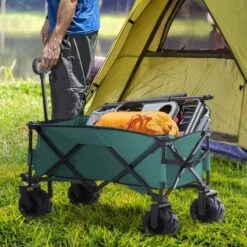 Outsunny Garden Trolley With Telescopic Handle - Green - 845-311GN -OUTSUNNY Sales Shop o u outsunny 845 311gn 7