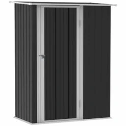 Outsunny 5 X 3ft Outdoor Storage Shed With Lockable Door - Grey - 845-328V01GY -OUTSUNNY Sales Shop o u outsunny 845 328v01gy full