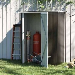 Outsunny 5 X 3ft Outdoor Storage Shed With Lockable Door - Grey - 845-328V01GY -OUTSUNNY Sales Shop o u outsunny 845 328v01gy outdoor
