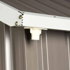 Outsunny 6 X 8ft Metal Garden Storage Shed With Windows & Latched Door - Grey - 845-331 -OUTSUNNY Sales Shop o u outsunny 845 331 roof