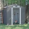 Outsunny 6.4 X 3.6ft Garden Metal Storage Shed With Double Sliding Door And Air Vents - Grey - 845-332V00GY -OUTSUNNY Sales Shop o u outsunny 845 332v00gy