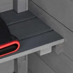 Outsunny Garden Wooden Shed Utility Storage 82W X 49D X 189Hcm - Grey - 845-352 -OUTSUNNY Sales Shop o u outsunny 845 352 shelf