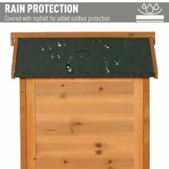 Outsunny 3-Tier Wooden Garden Storage Shed - Brown - 845-356YL 16 Outsunny 3-Tier Wooden Garden Storage Shed - Brown - 845-356YL -OUTSUNNY Sales Shop o u outsunny 845 356yl waterproof
