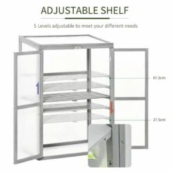 Outsunny Wooden Cold Frame Greenhouse With Adjustable Shelf 110H X 76L X 46.5Wcm - Grey - 845-371 -OUTSUNNY Sales Shop o u outsunny 845 371 shelf