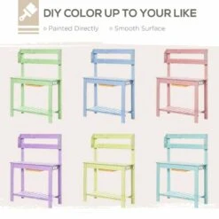 Outsunny Garden Wooden Potting Bench With Sliding Tabletop & Dry Sink - Brown - 845-376 -OUTSUNNY Sales Shop o u outsunny 845 376 color