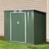Outsunny 7 X 4ft Bike Storage Shed With Double Door / Sloped Roof - Green - 845-390 -OUTSUNNY Sales Shop o u outsunny 845 390