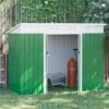 Outsunny 7 X 4ft Metal Garden Storage Shed With Sliding Door & Air Vents - Green - 845-428V02GN -OUTSUNNY Sales Shop o u outsunny 845 428v02gn