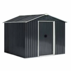 Outsunny 5.7 X 7.7ft Metal Outdoor Garden Shed With Sliding Door - Grey - 845-429GY -OUTSUNNY Sales Shop o u outsunny 845 429gy full