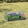 Outsunny Dual Use Garden Bed / Planter & Greenhouse With Windows 120L X 79W X 53Hcm - Transparent - 845-435