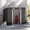 Outsunny 7 X 4ft Metal Outdoor Storage Shed With Base - Black - 845-496 9 Outsunny 7 X 4ft Metal Outdoor Storage Shed With Base - Black - 845-496 -OUTSUNNY Sales Shop o u outsunny 845 496