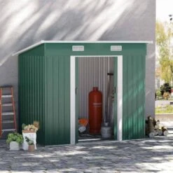 Outsunny 6.8 X 4.3ft Outdoor Garden Storage Shed - Green - 845-496V01