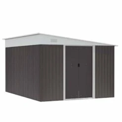 Outsunny 11.3 X 9.2ft Steel Garden Storage Shed With Double Sliding Doors & 2 Air Vents - Grey - 845-529GY -OUTSUNNY Sales Shop o u outsunny 845 529gy full