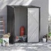 Outsunny 5.3 X 3.1ft Metal Outdoor Storage Shed With Single Door - Charcoal Grey - 845-532 -OUTSUNNY Sales Shop o u outsunny 845 532