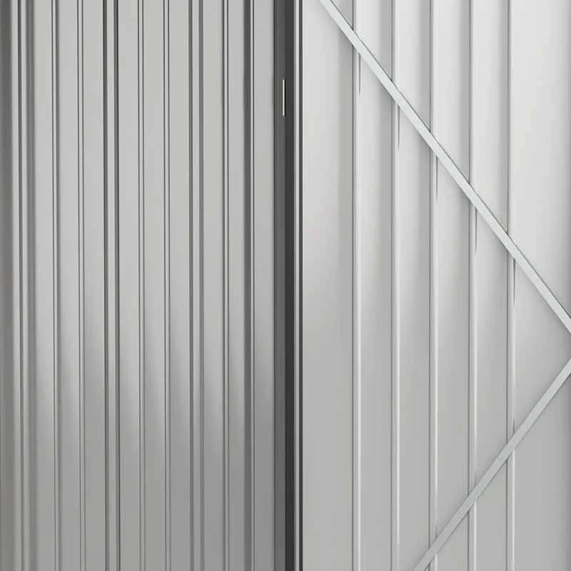 Outsunny 5.3 X 3.1ft Metal Outdoor Storage Shed With Single Door - Charcoal Grey - 845-532 8 Outsunny 5.3 X 3.1ft Metal Outdoor Storage Shed With Single Door - Charcoal Grey - 845-532 - Image 8